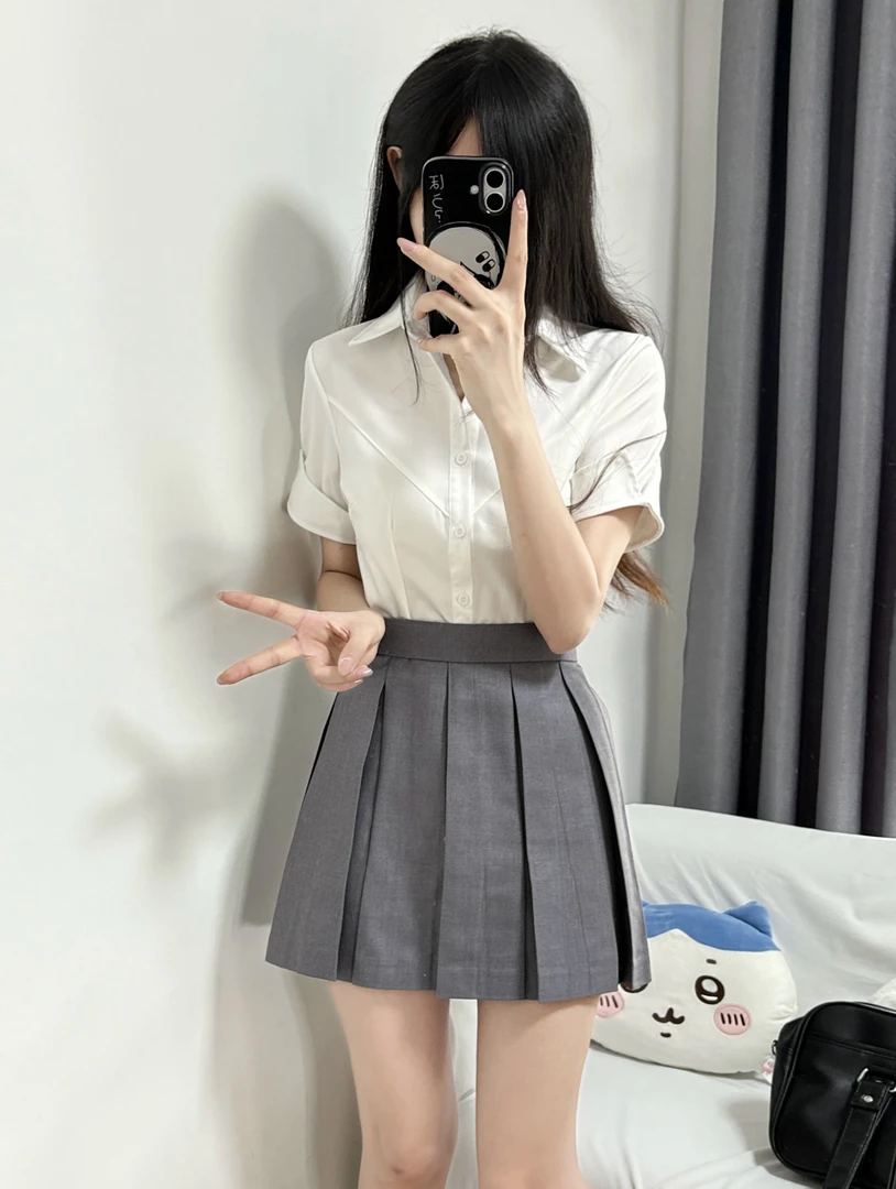 樱漫野原创jk制服裙十箱褶基础款纯色百褶裙校供女学生短裙半身裙