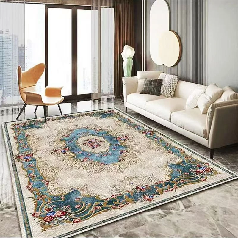 复古波斯欧式地毯客厅大尺寸满铺床边美式防滑波可定制地毯客厅