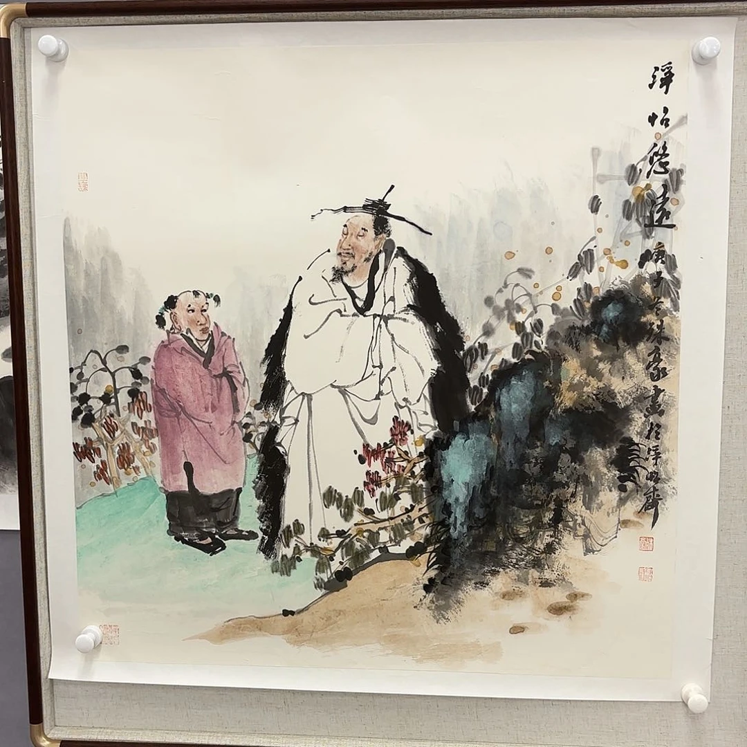 国画艺术家真人手绘