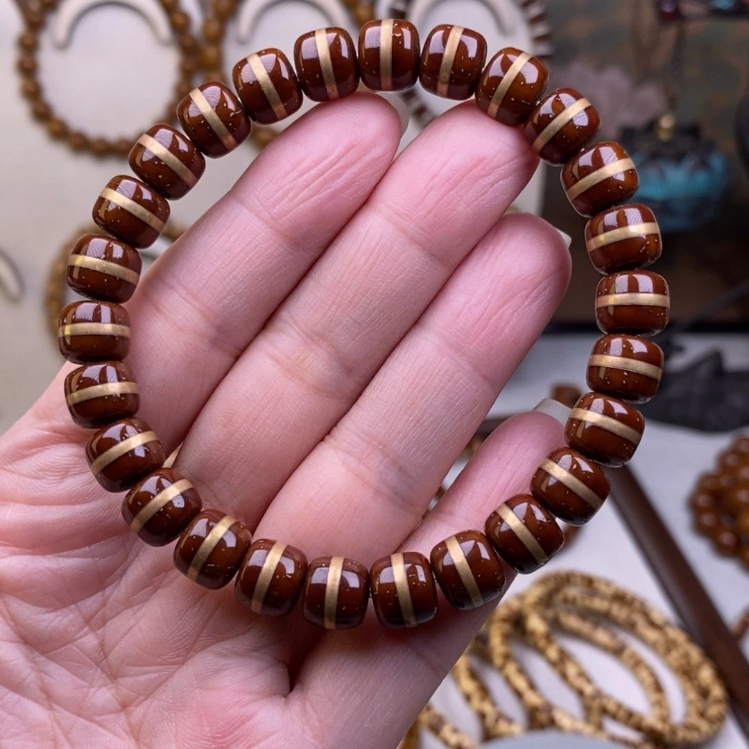 紫金鼠手串精工纯肉一线天金腰带卡9精品