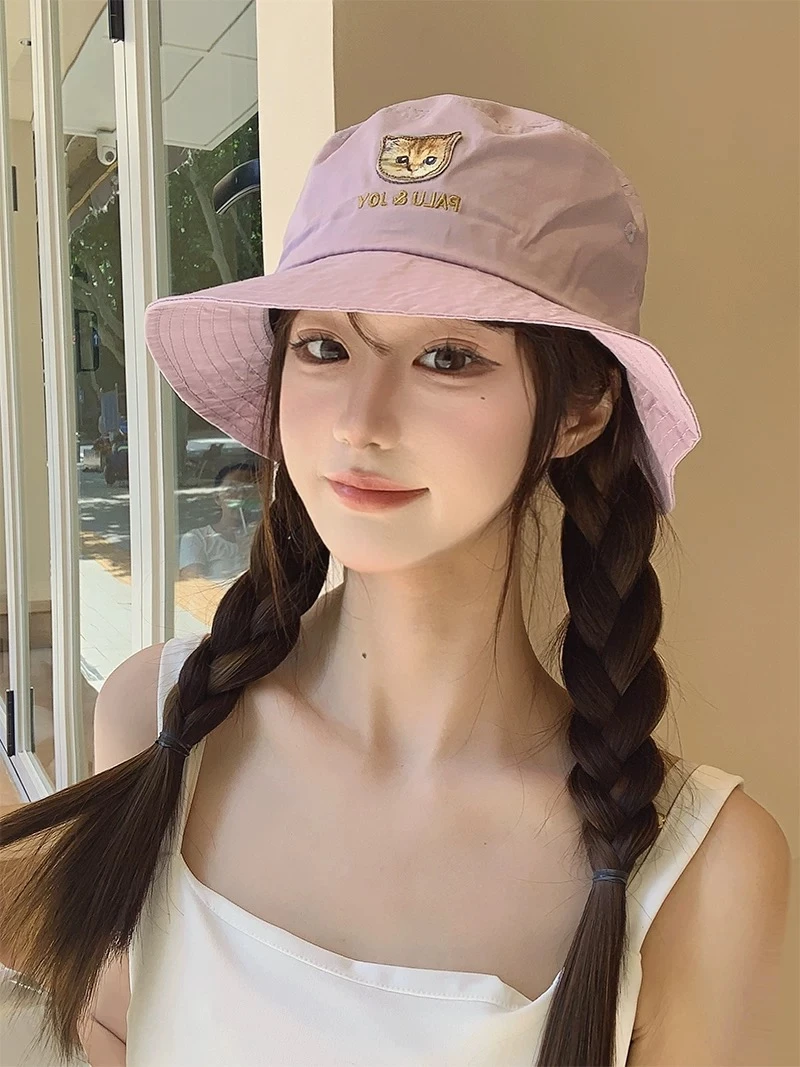 A403 粉色猫咪渔夫帽