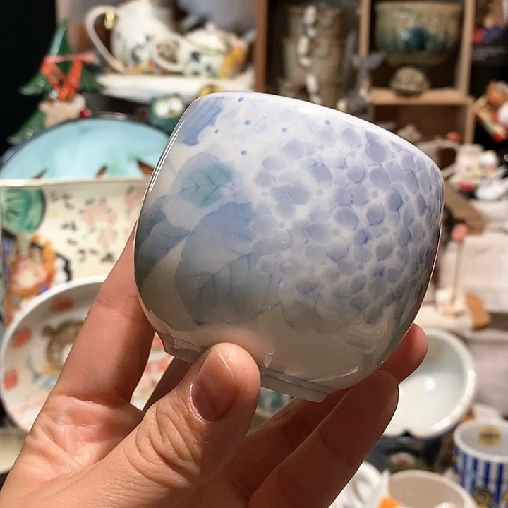 光峰绣球花茶杯主人杯