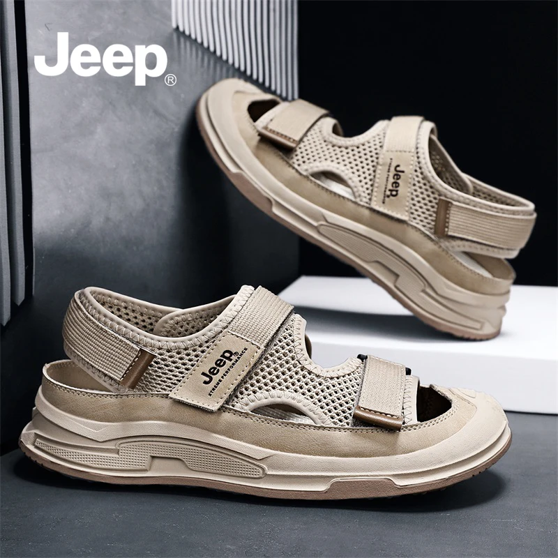 JEEP吉普男鞋凉鞋夏季外穿2025新款沙滩鞋男士开车拖鞋夏天凉拖鞋
