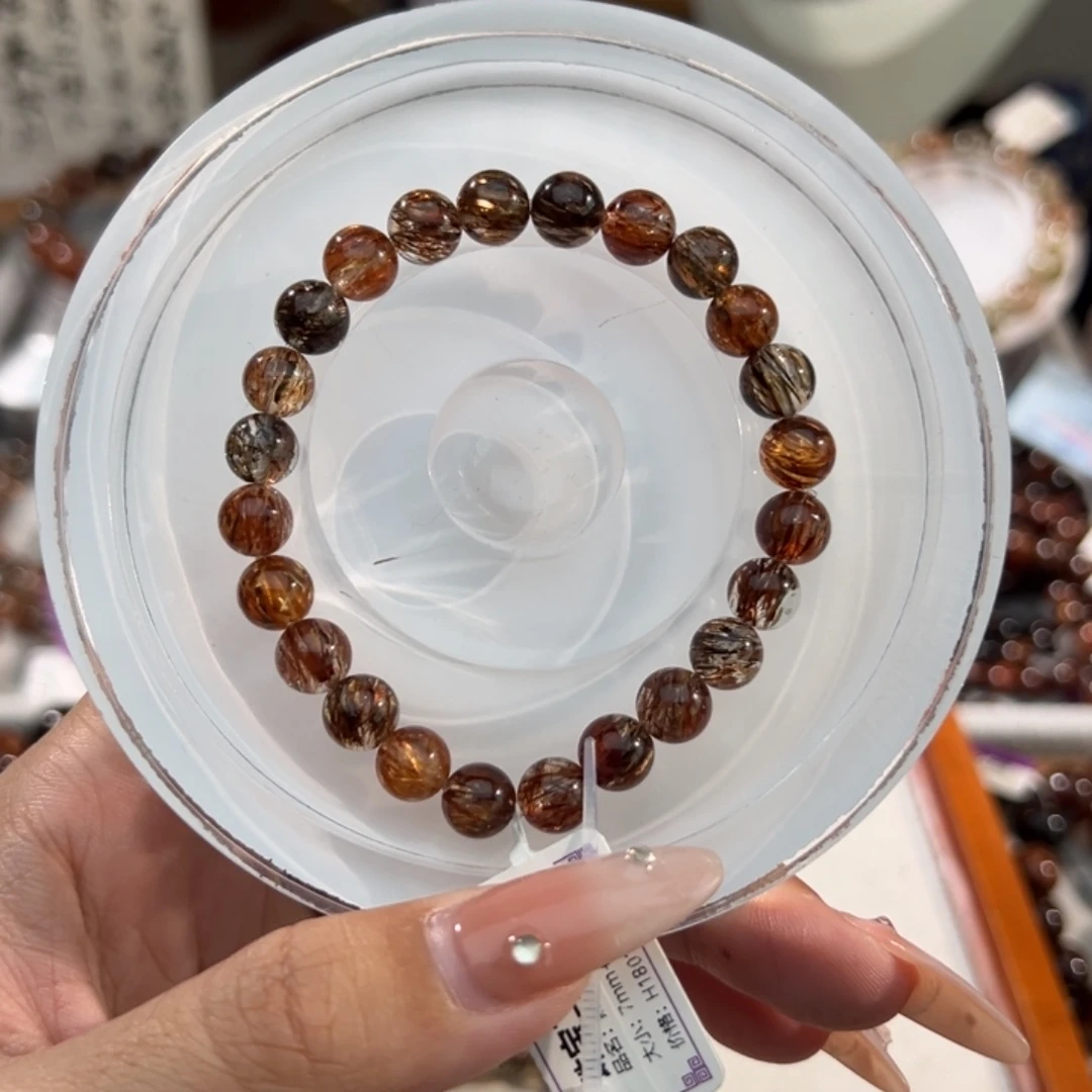 章***_未镶嵌手链水晶黑金超七7