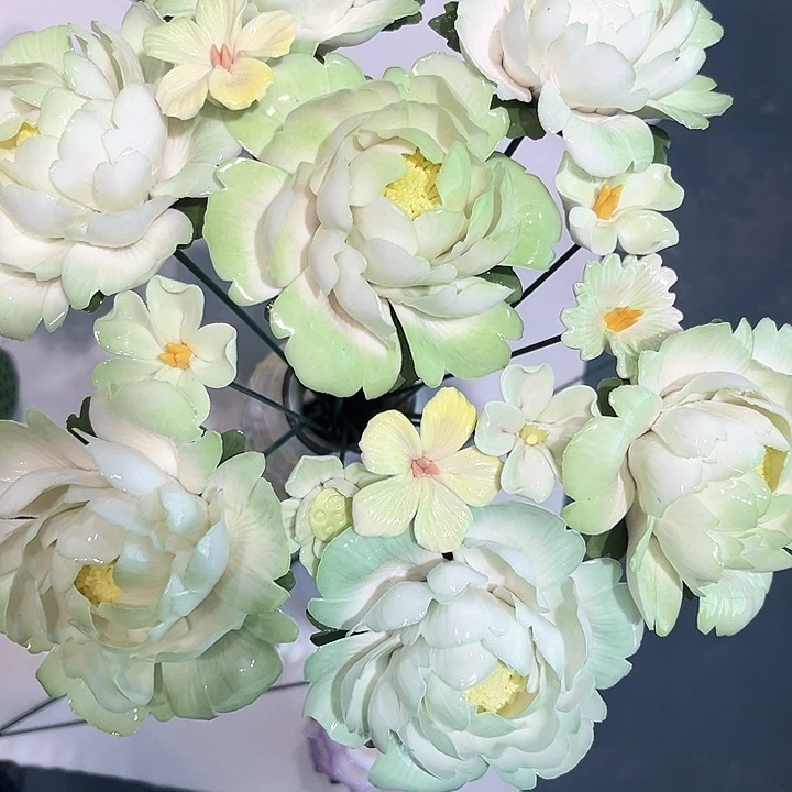 正品直发陶瓷手工花花