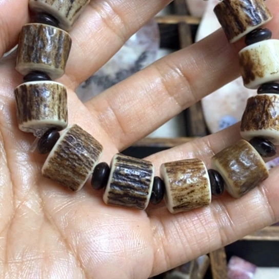 幸***福手串/手链鹿骨养殖鹿鹿角手串