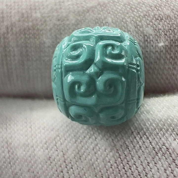 绿松石未镶嵌回纹珠11
