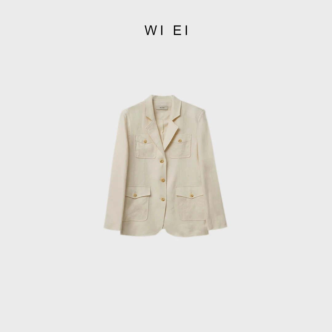 《WI EI》奶贝*清爽透气 荃亚麻 高级感 宽松薄款长袖外套 R2171