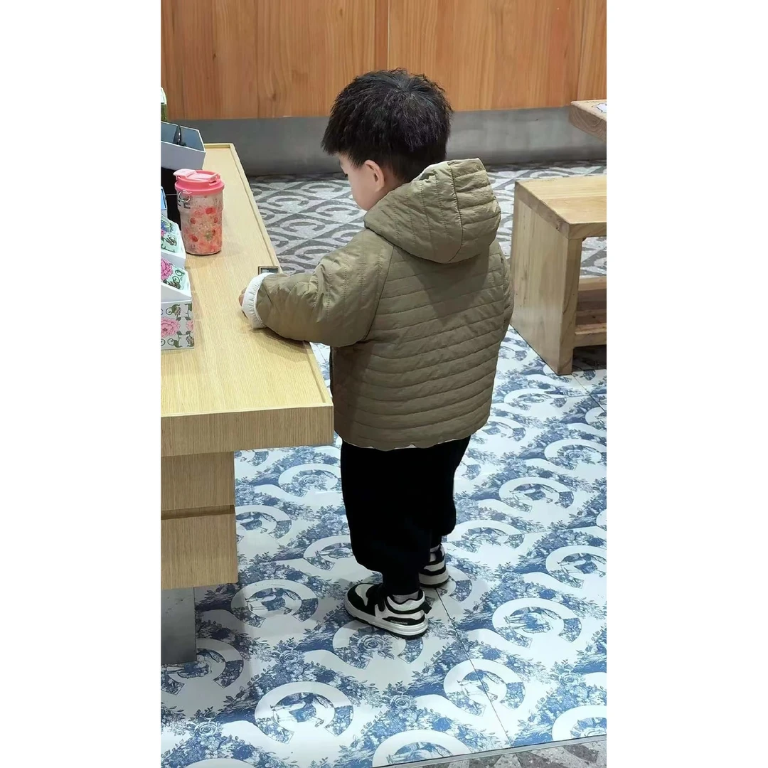 【双面穿棉服】冬款儿童连帽高密行线夹棉棉服百搭外套实穿洋气