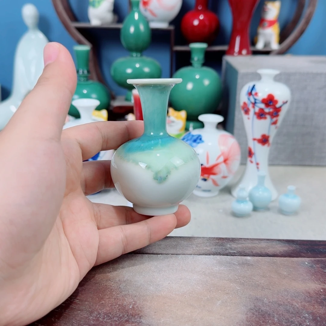 陶瓷手工小花器摆件