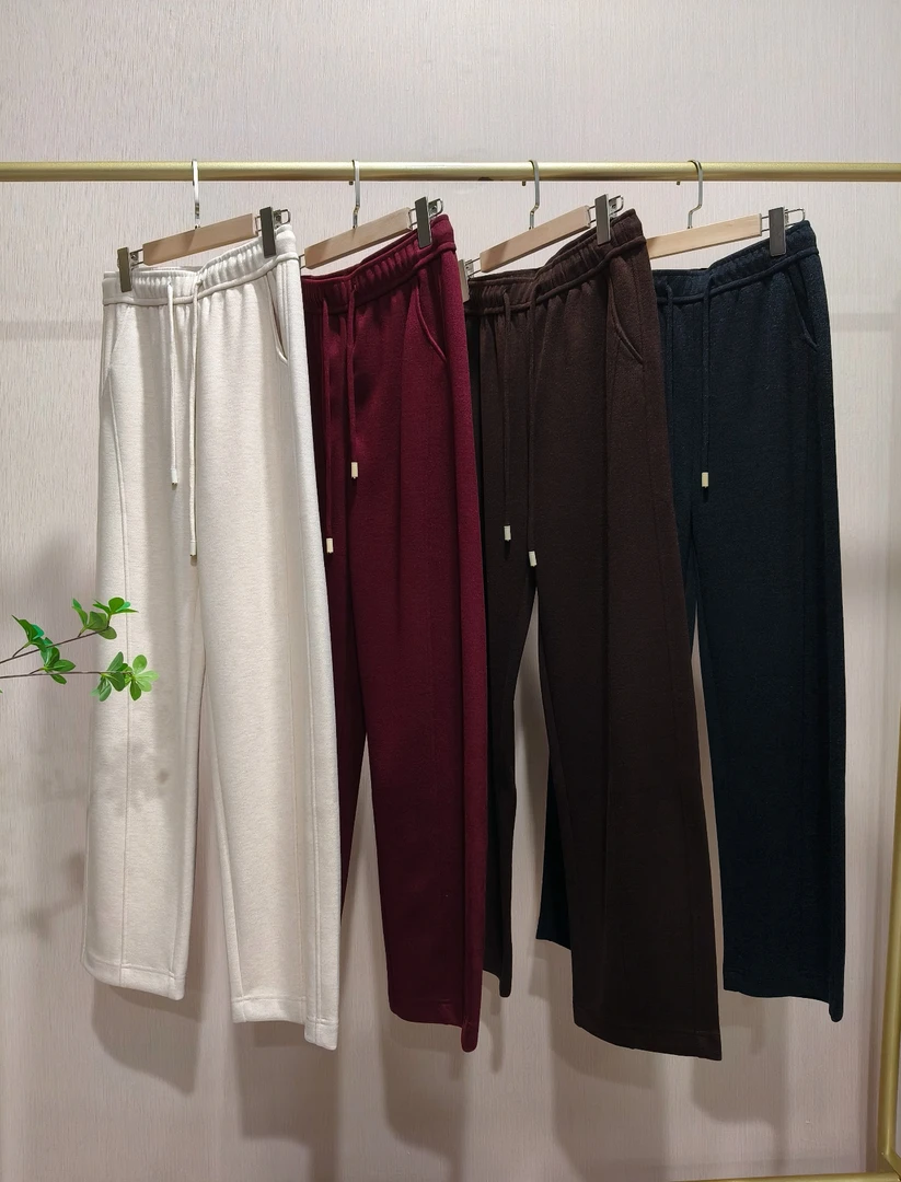 【Hua】6477秋冬季新款女士休闲百搭舒适高腰阔腿裤休闲裤（样衣）