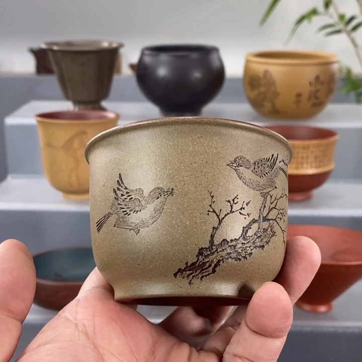 鯉***狸宜兴紫砂手工主人杯