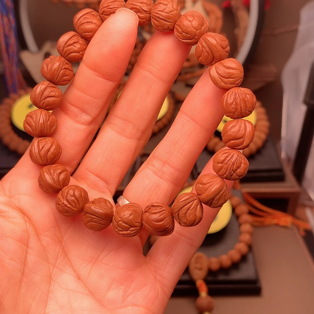 桃核吊坠老*石野生玉龙脊12