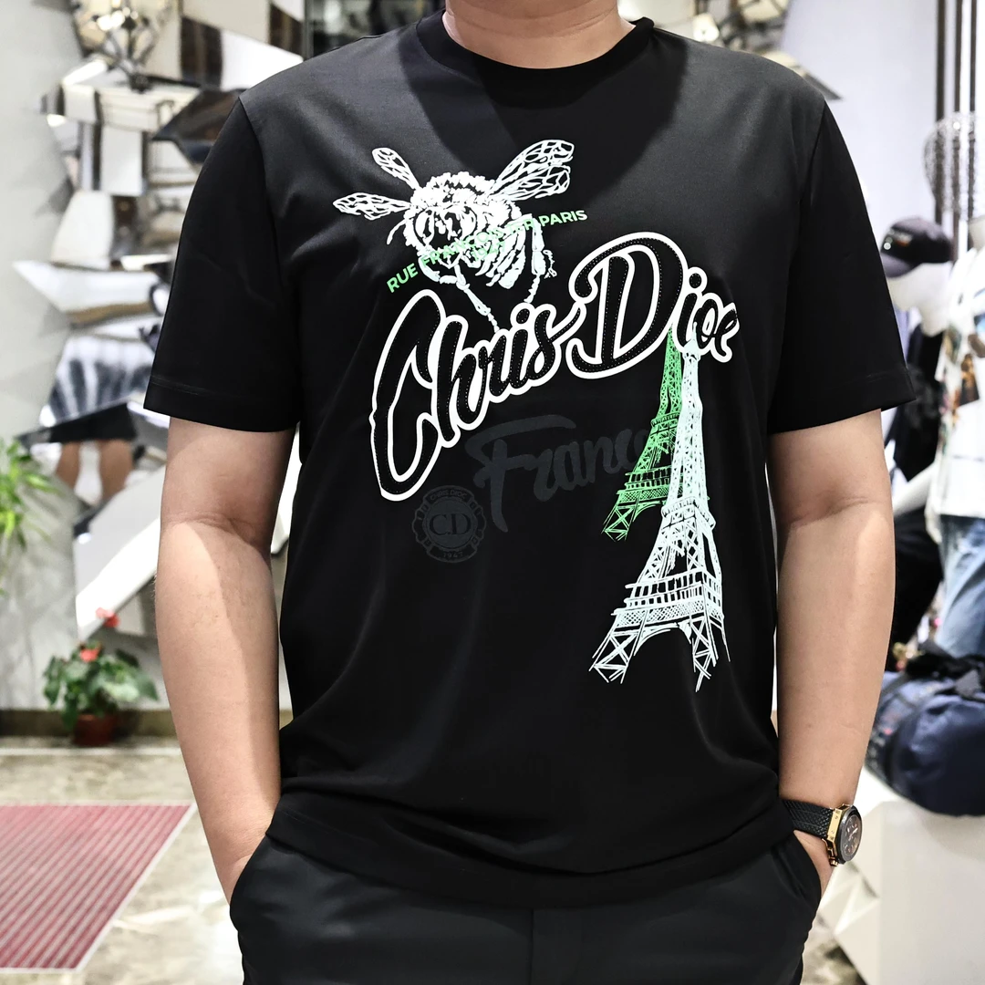 巴黎铁塔系列印花 C.Dioc 短袖