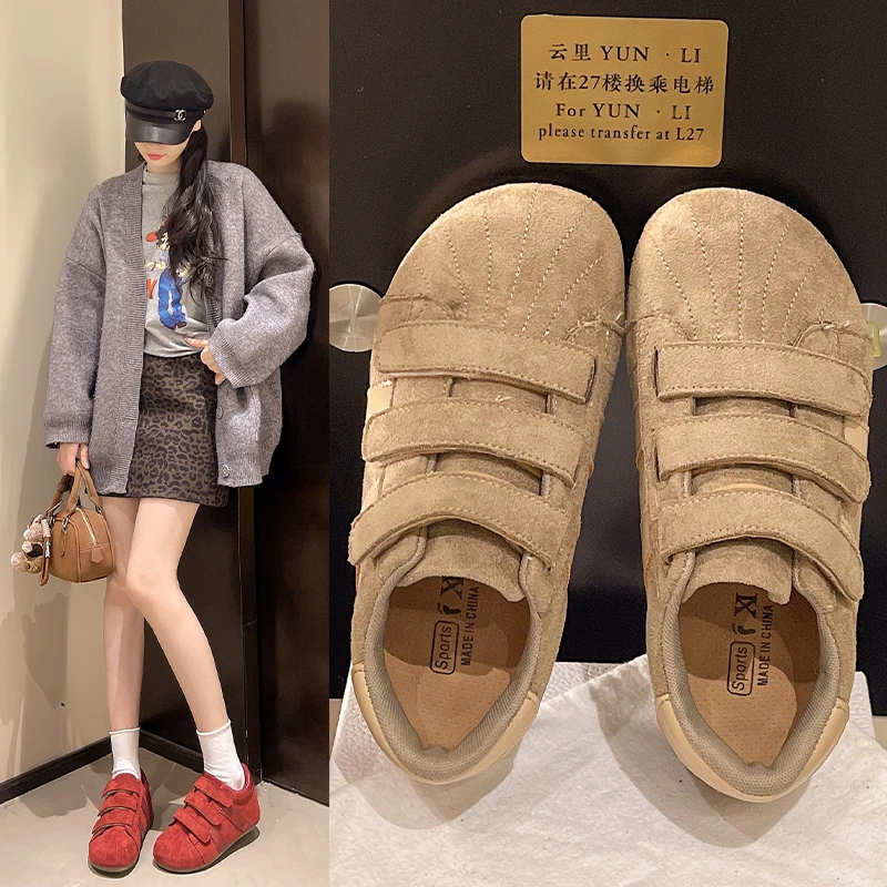 透气勃肯鞋春秋2025年新款显脚小百搭休闲德训鞋小众系带阿甘鞋女