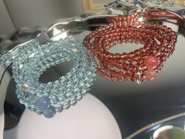 合金琉璃手链 小众设计三层叠戴百搭款