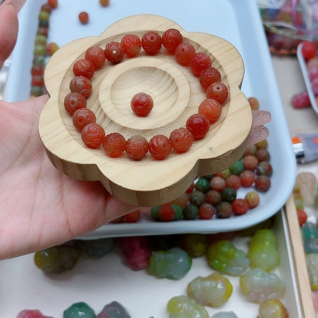 玛瑙/玉髓手链未镶嵌如**醒盐源128