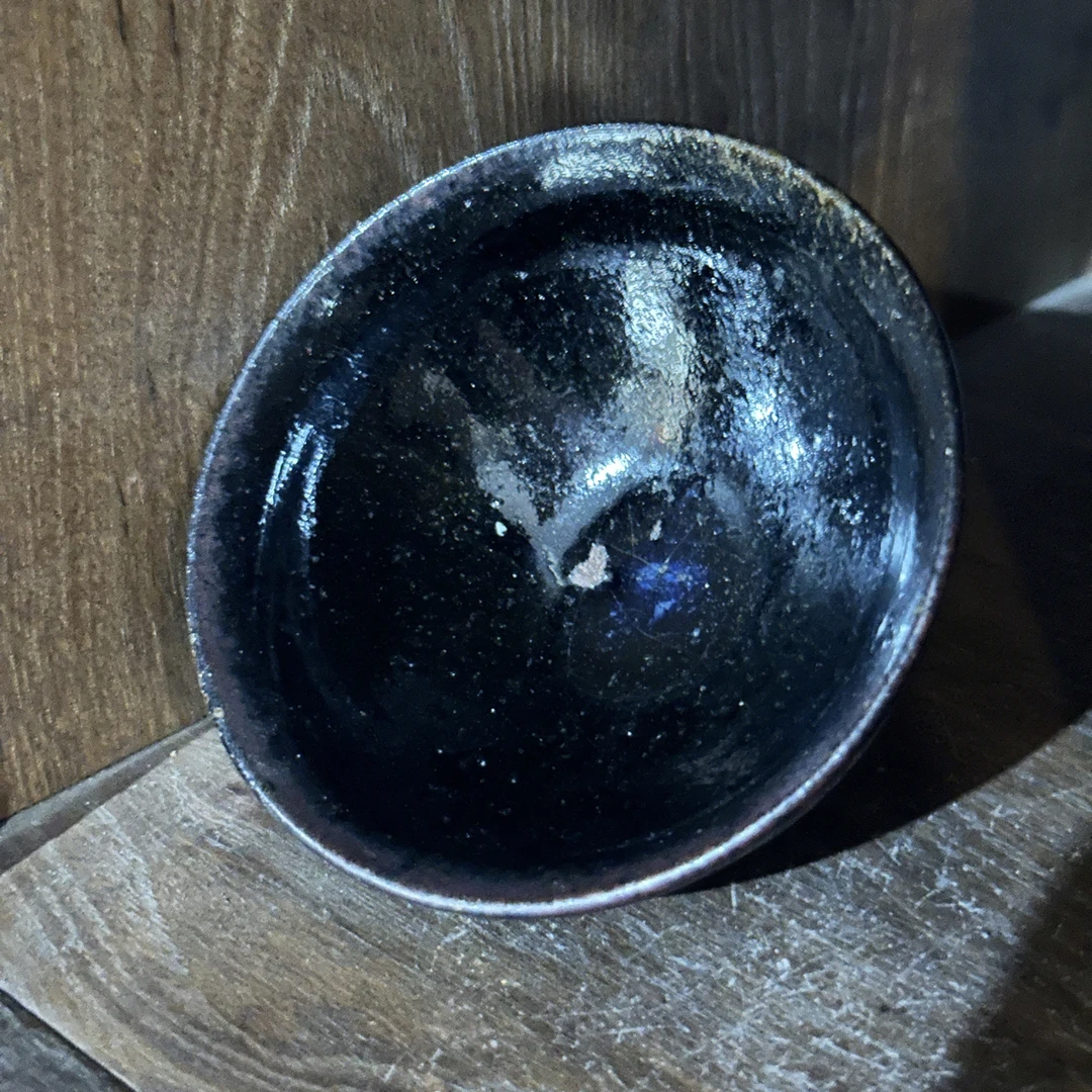 9.5口 底部有个落渣 乌金温润胶质肥美 龙窑柴烧单杯主人杯