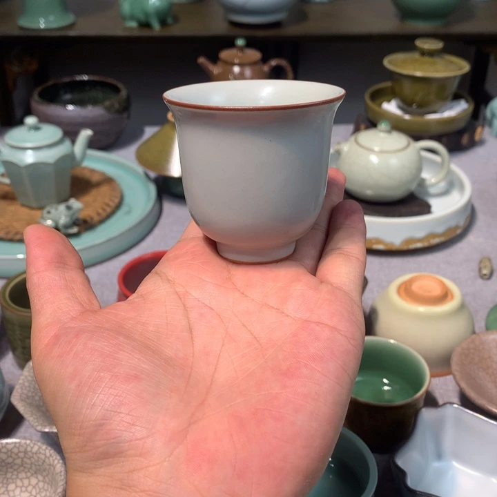 龙泉青瓷手工闻香杯