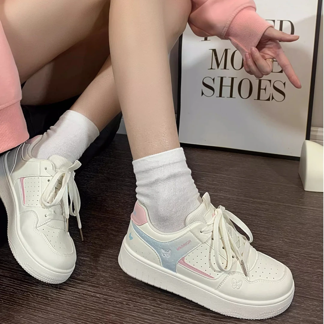 回力2025新款秋季百搭蝴蝶板鞋子小白鞋女小众休闲鞋原创ins低帮