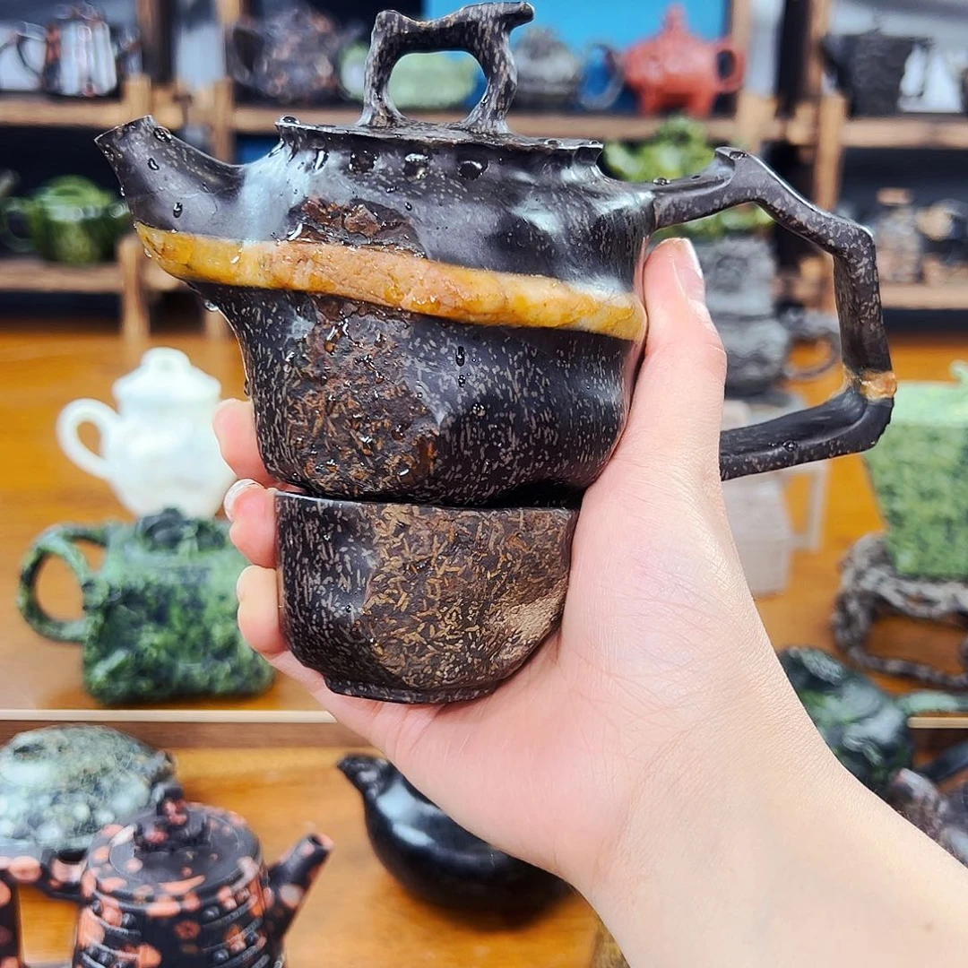 福利茶空间天然原石冰碛岩微瑕昱*