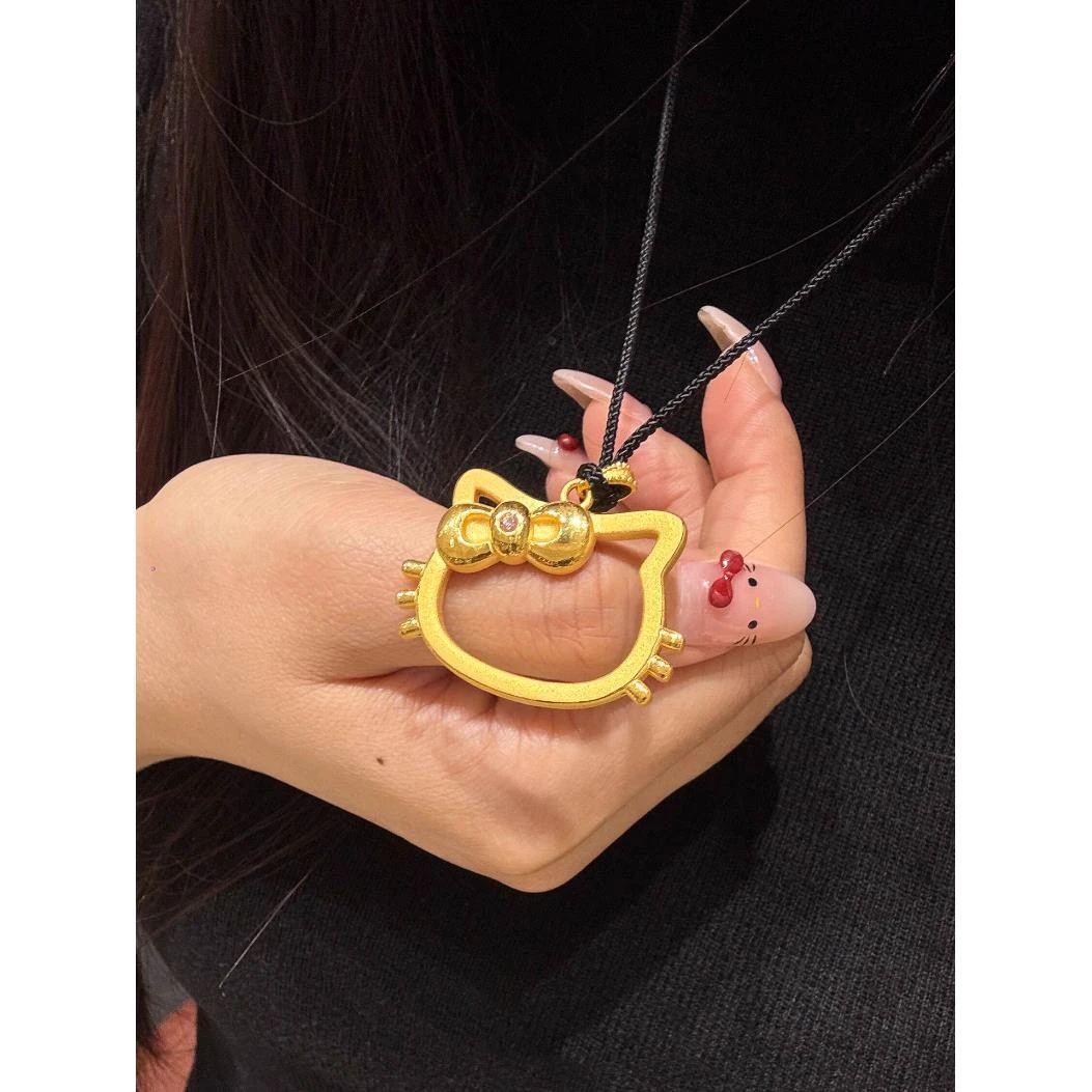 镂空可爱kt猫项炼女款2025新款轻奢小众精致少女