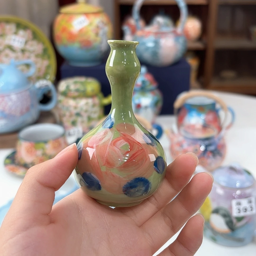 景德镇手绘高温釉下彩陶瓷茶具