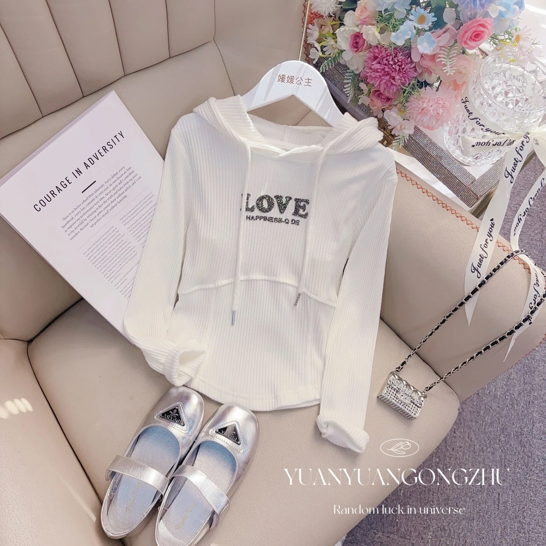 媛媛公主媛2025秋季新款女童中大童帽衫长袖15398E005