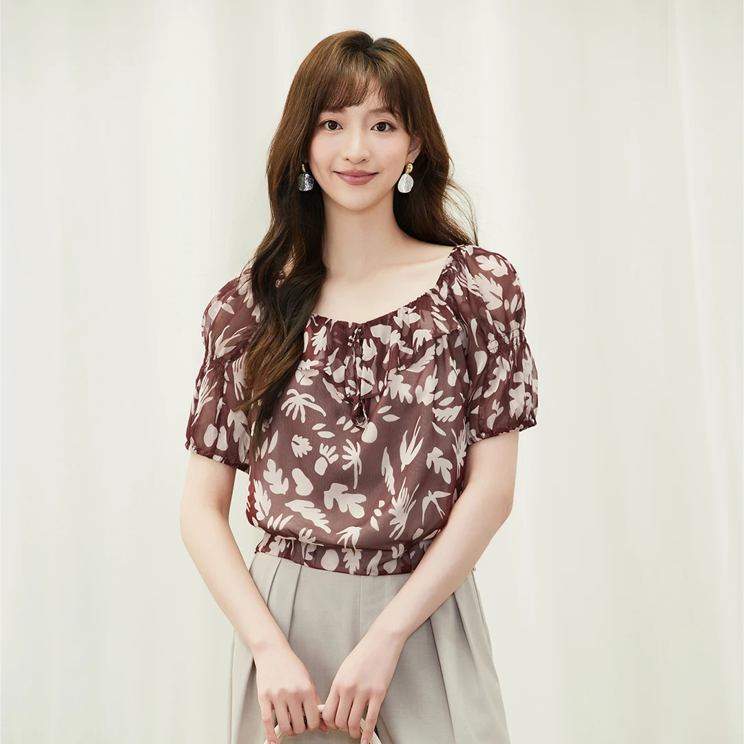 【开心专属】佳人苑雪纺衫女夏季新款J422047