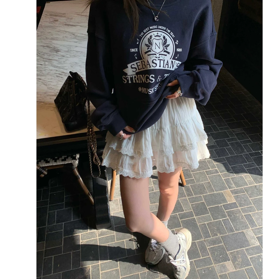 白色蛋糕裙半身裙女春夏高腰显瘦a字短裙子蓬蓬裙芭蕾裙