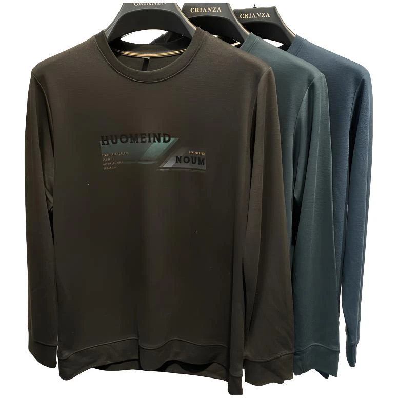 圆领长袖常规免烫保暖卫衣男款上衣春秋印花休闲秋冬百搭男士长袖