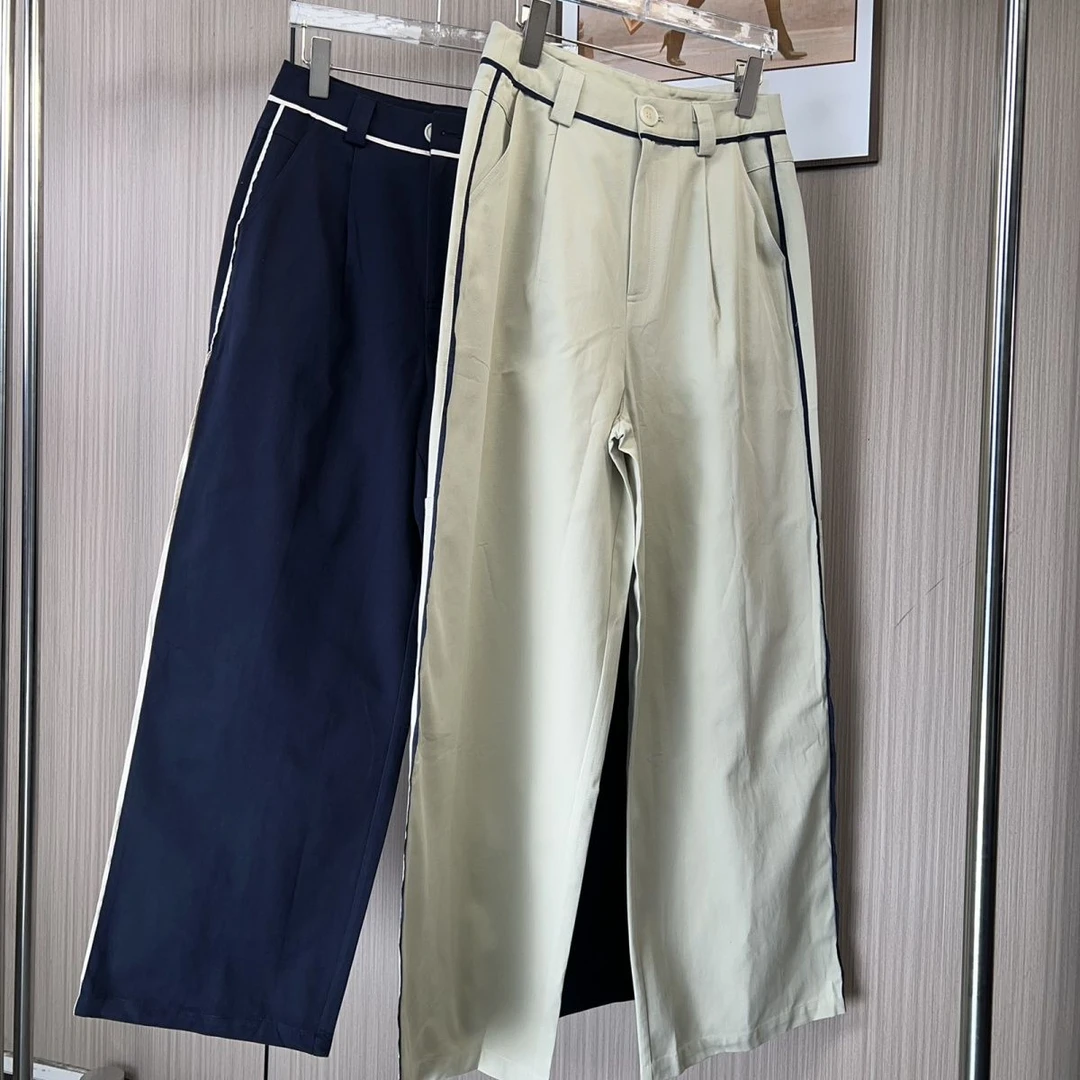 6657品牌撤柜XXQ秋冬新款直筒长裤宽松女阔腿裤休闲工装裤