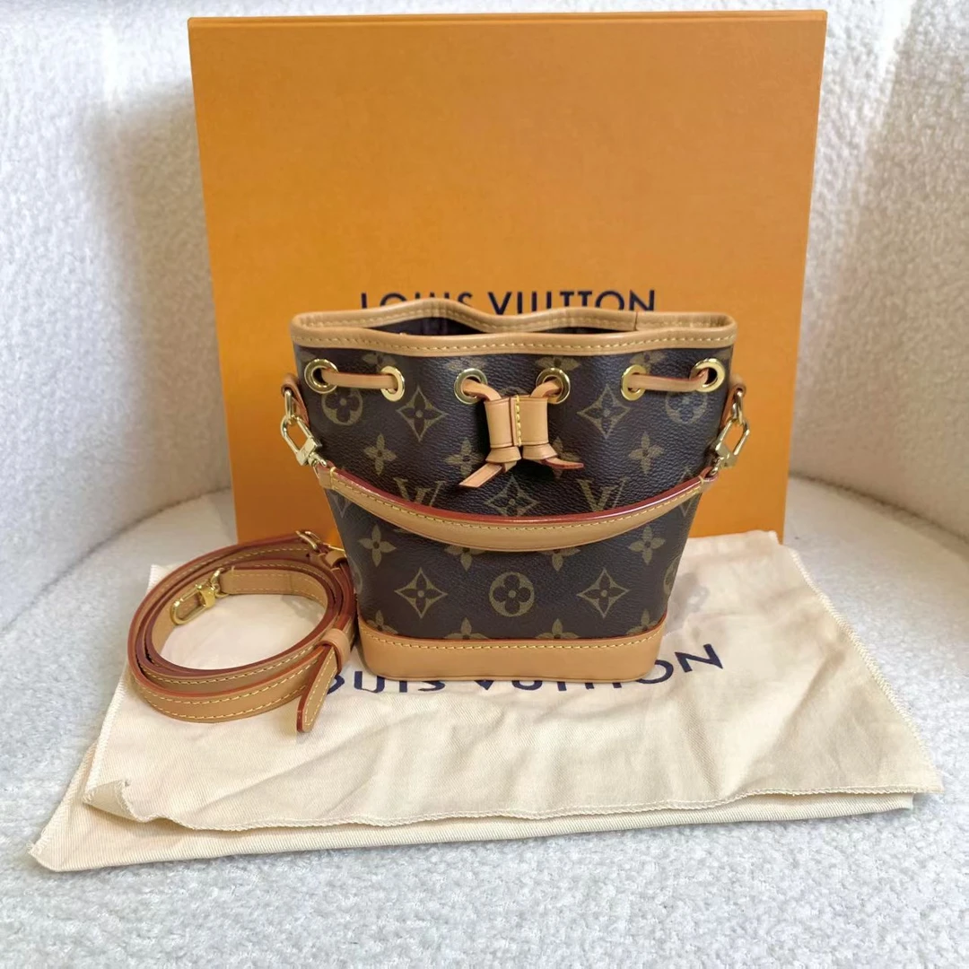 99新 LouisVuitton/路易威登 壹臻老花nano no水桶包88294846