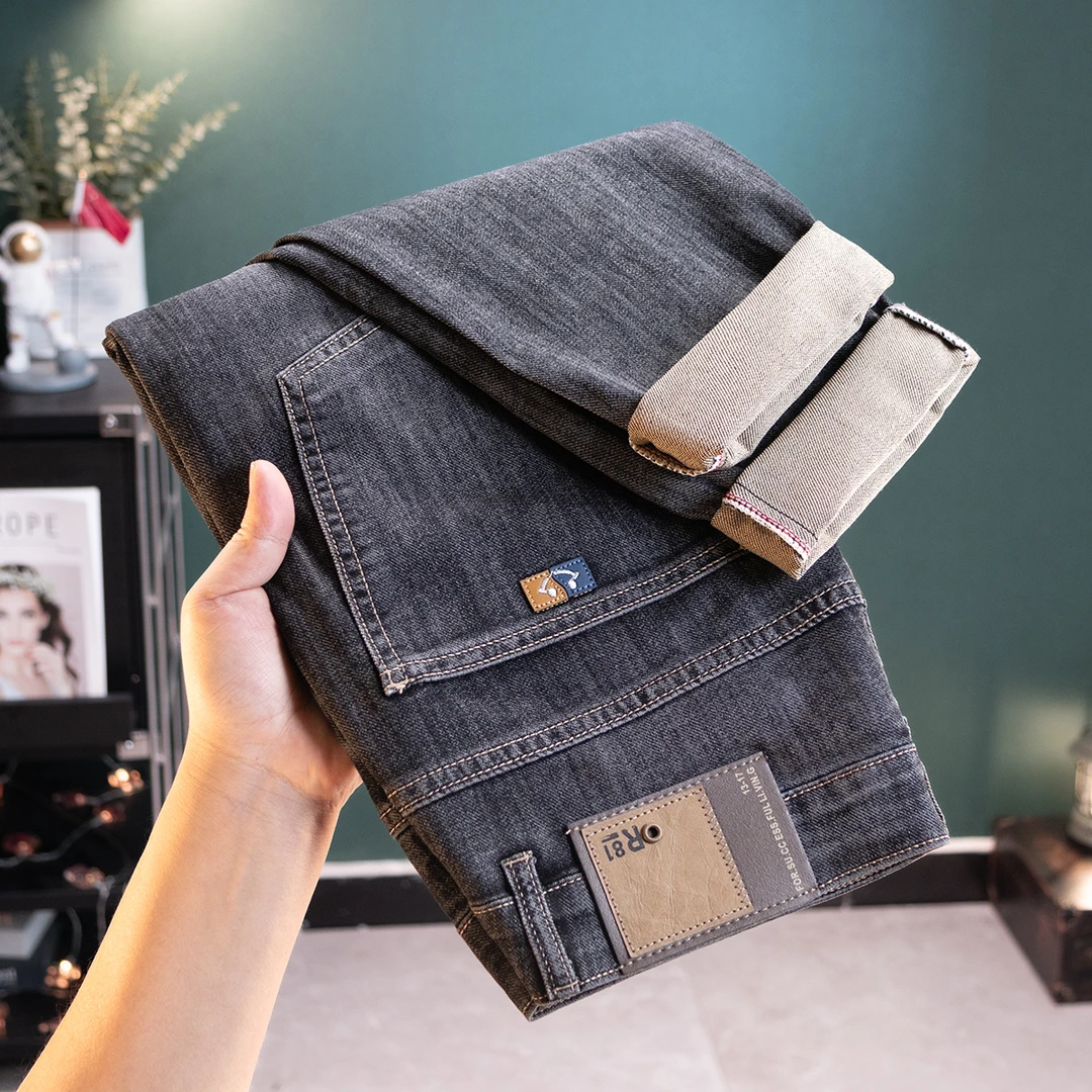 【潮流软牛仔裤】616#男士早秋百搭水洗弹力修身直筒休闲牛仔裤男