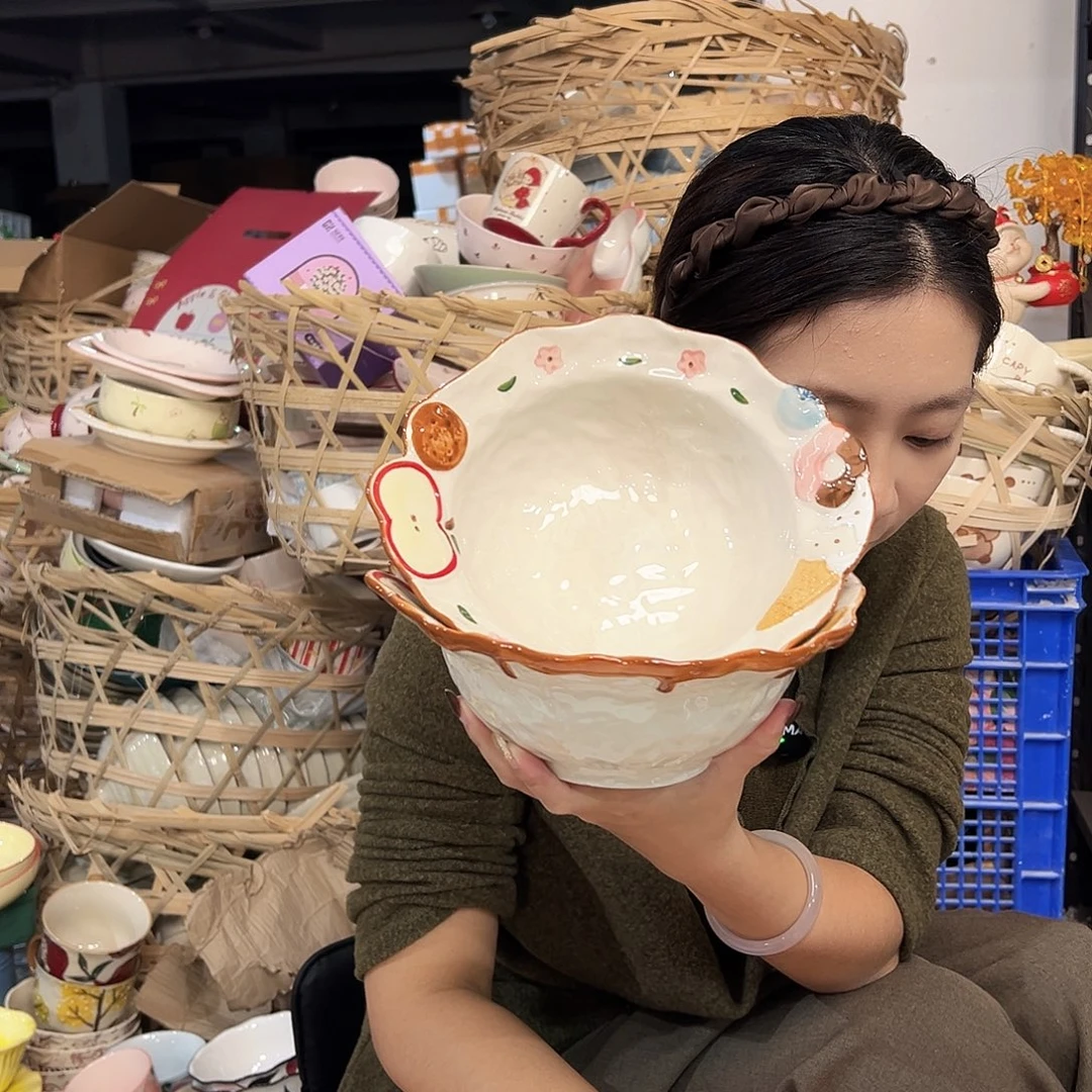 摆件潮州陶瓷陶瓷工厂微瑕8寸