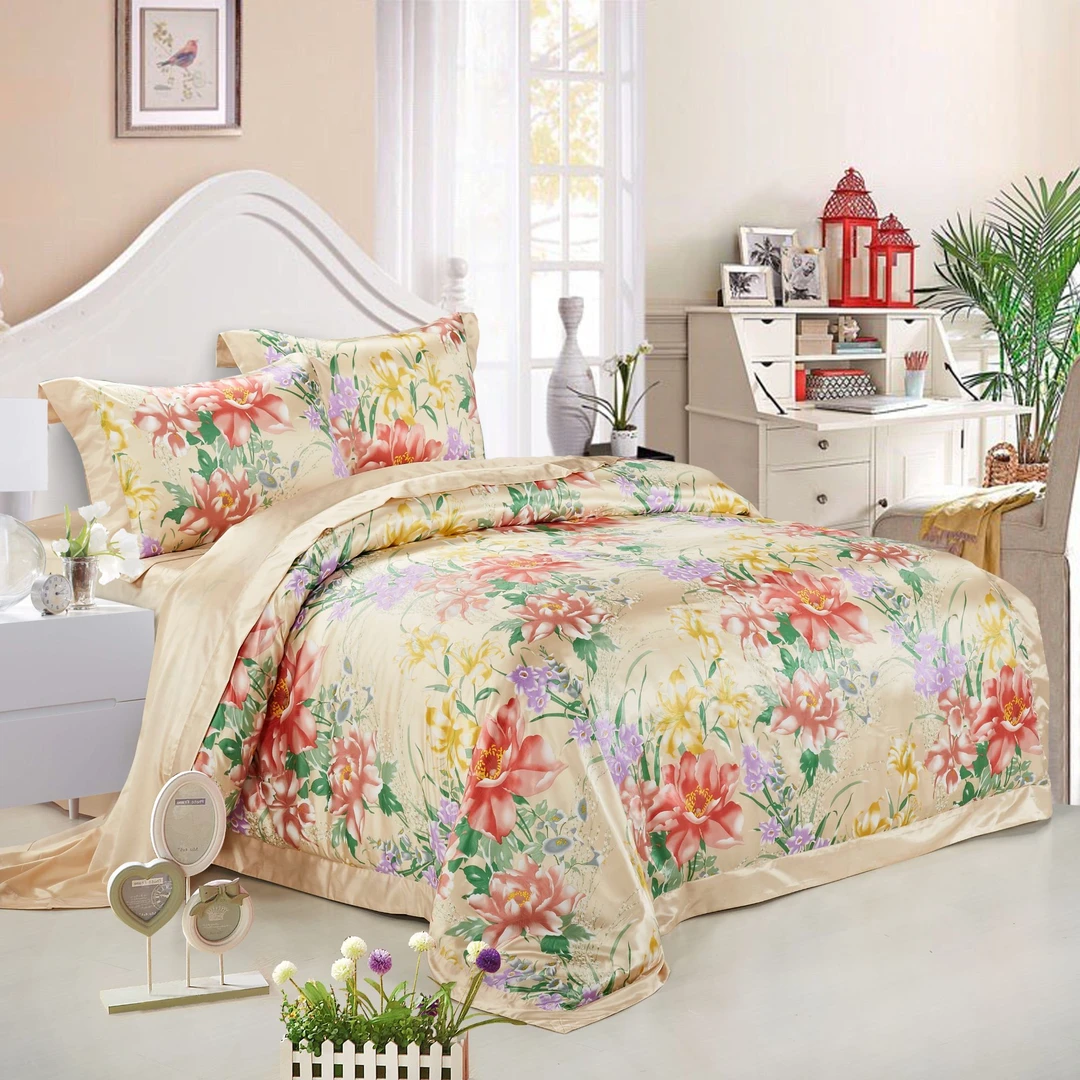 真丝印花四件套（满分桑蚕丝）