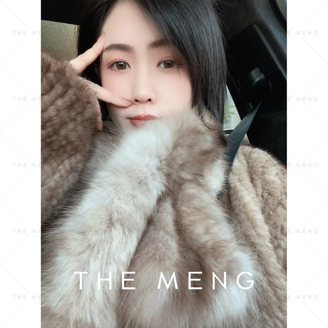 THE MENG【氛围感】小紫水貂“裘皮之冠”极简编织围巾#M253W1407