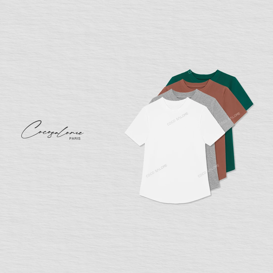 COCOSALOME"天丝基础T"品质内搭女款服饰短袖800-12