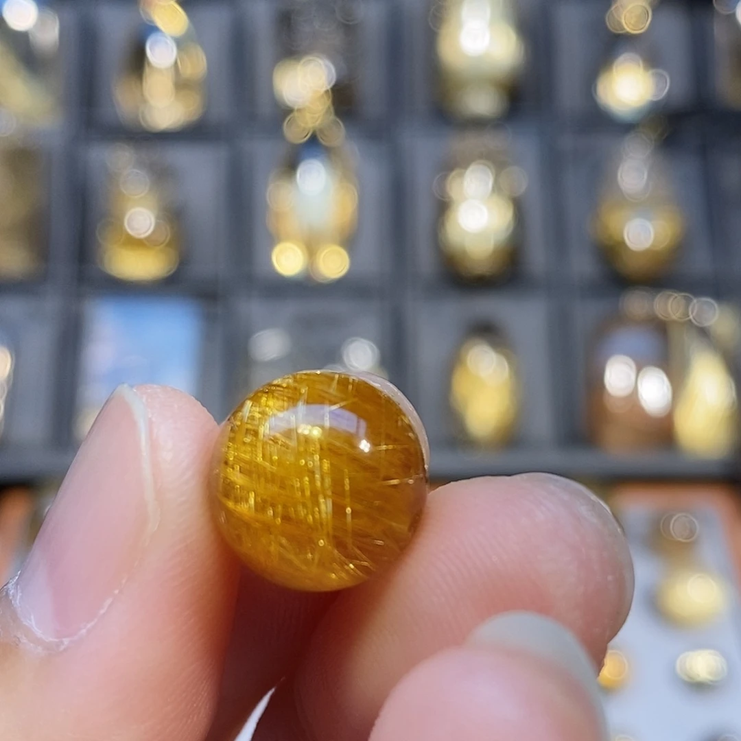 【***】未镶嵌水晶颈饰天然水晶单珠直径12.5毫米