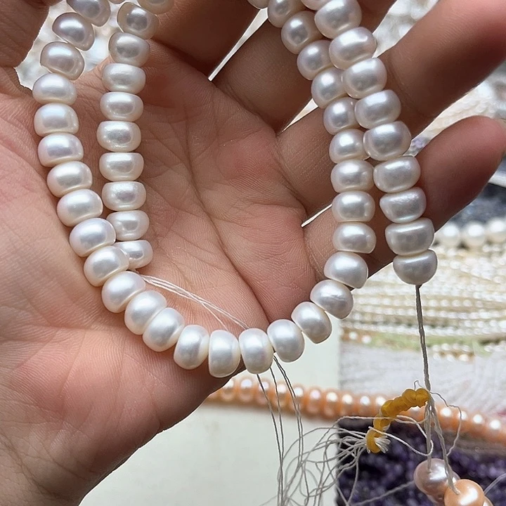 未镶嵌玛瑙/玉髓珠宝半成品9mm左右馒头珍珠（拍二发一）