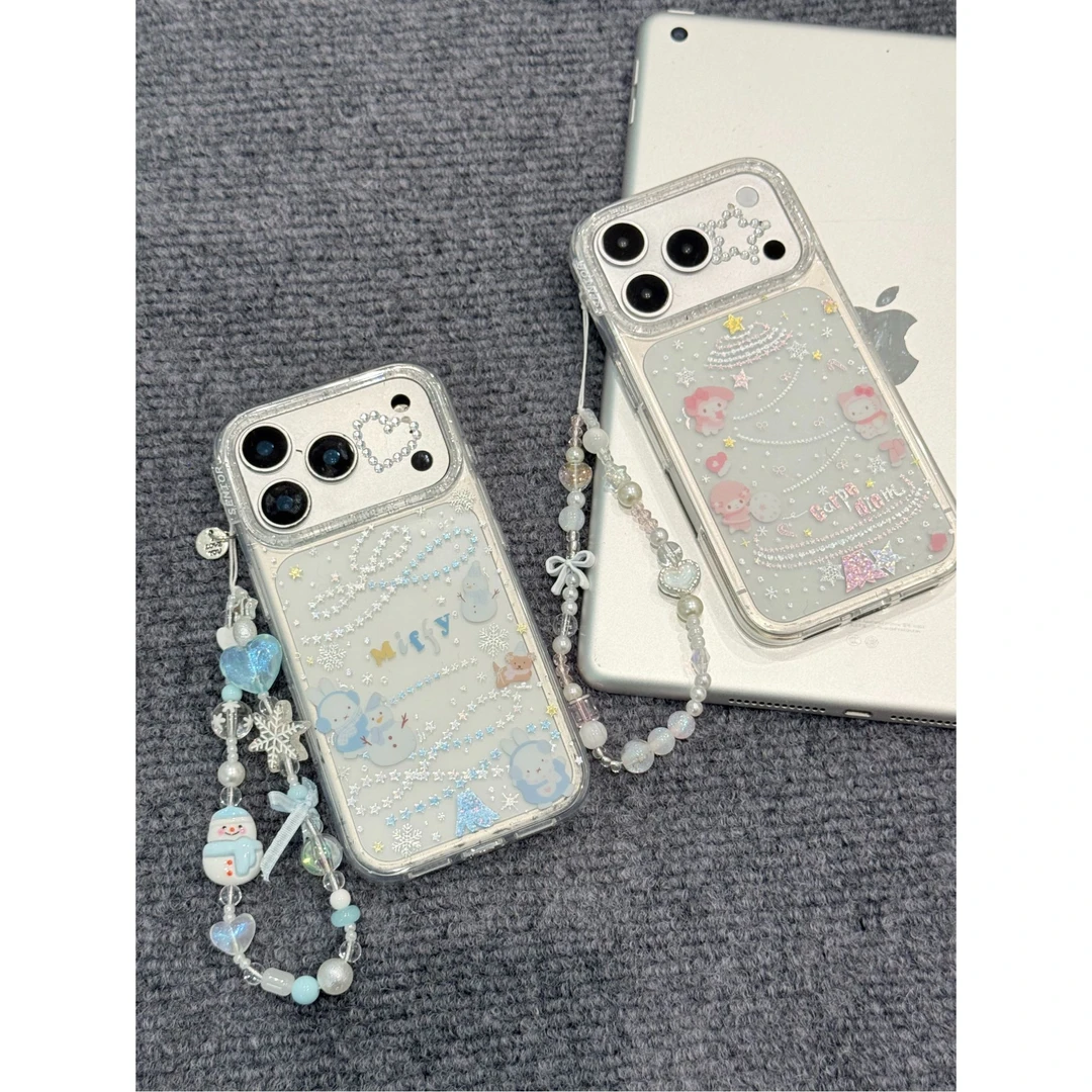 鎏金星雪人米菲KT兔IMD双层手机壳适用iPhone17promax16包相机键