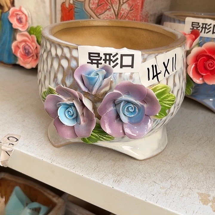 粗陶材质多肉花盆