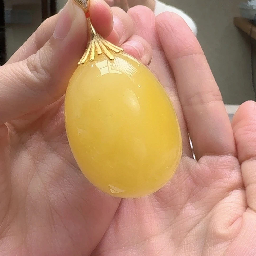 琥珀未镶嵌耳饰吊坠