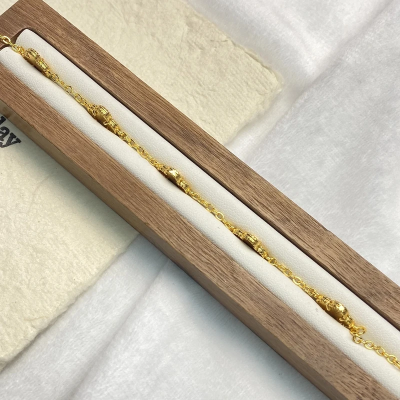 爆款K0631黄色五花大小手链多样性发货41105