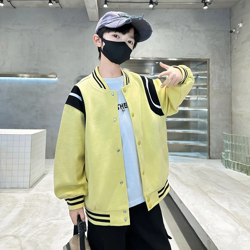 儿童装男童秋装外套2025新款中大童春秋款男孩秋季酷帅洋气棒球服