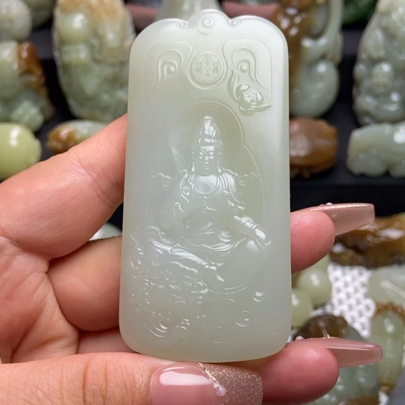 【闪购商品】和田玉未镶嵌挂件用****7
