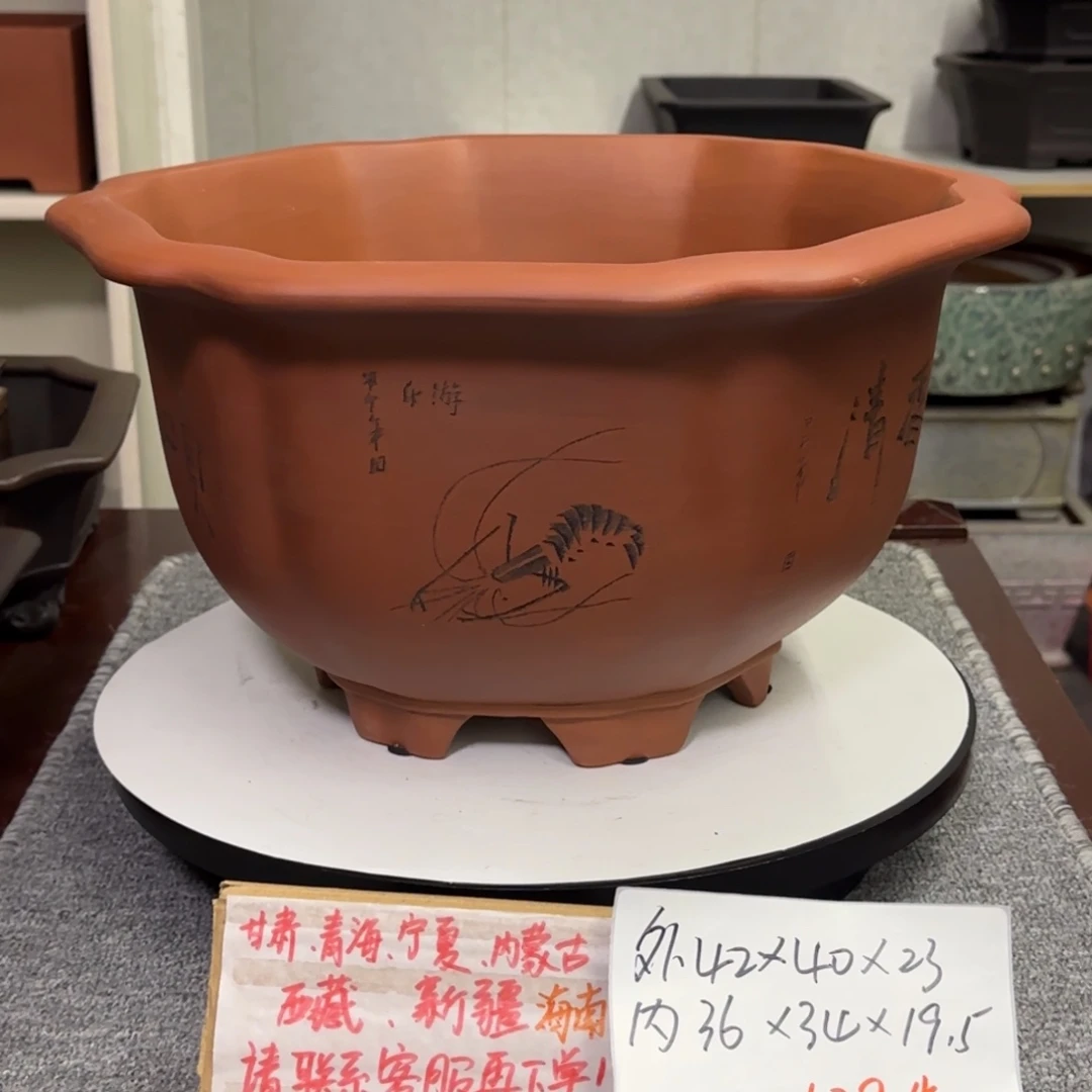 盆友居紫砂花盆直播间