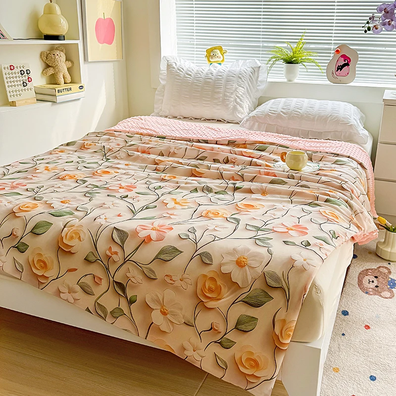 2025新款5D立体印花凉感冰豆豆夏被空调被凉豆豆夏凉被