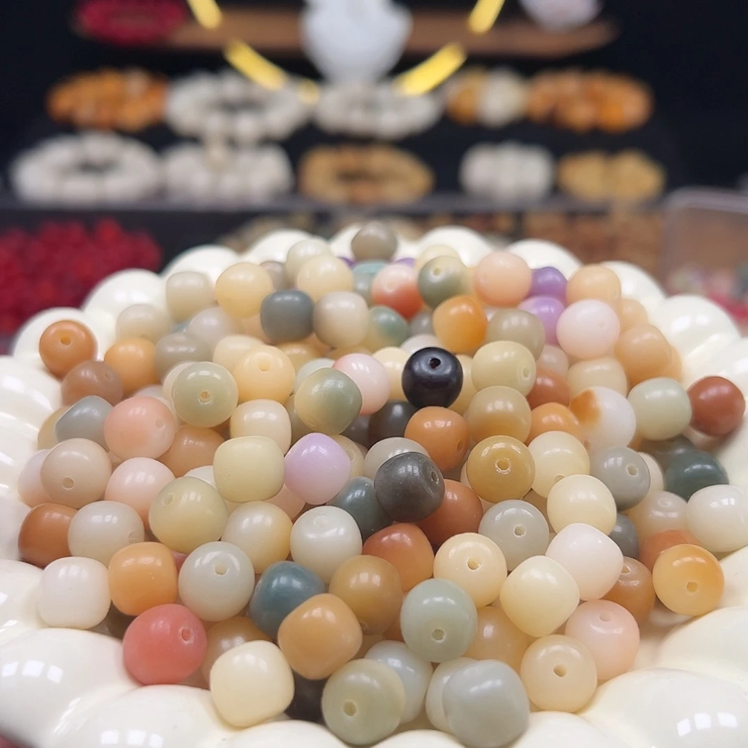 菩提根/象牙果手串卡10马卡龙桶200颗