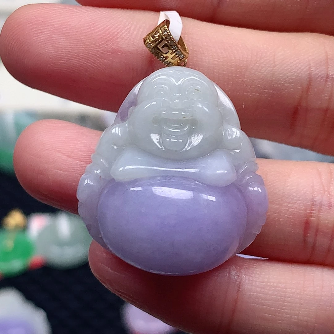 颈饰18K金镶嵌翡翠翡翠吊坠